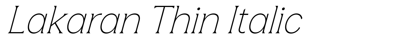 Lakaran Thin Italic